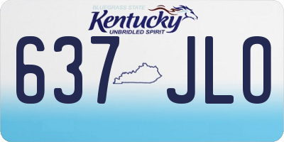 KY license plate 637JLO
