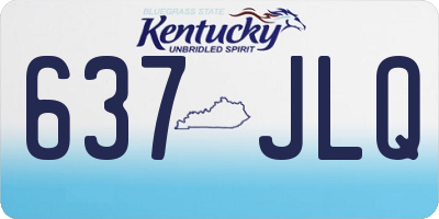 KY license plate 637JLQ