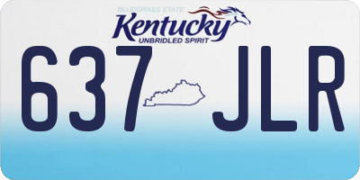 KY license plate 637JLR