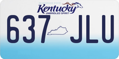 KY license plate 637JLU