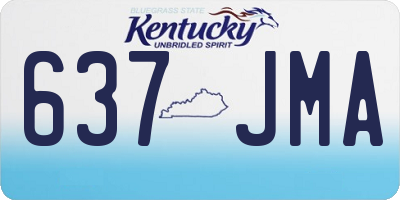 KY license plate 637JMA