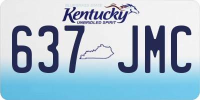 KY license plate 637JMC