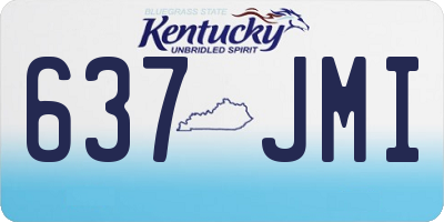 KY license plate 637JMI
