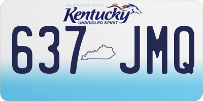 KY license plate 637JMQ