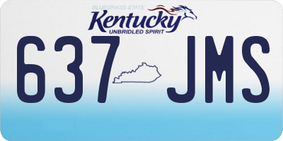 KY license plate 637JMS