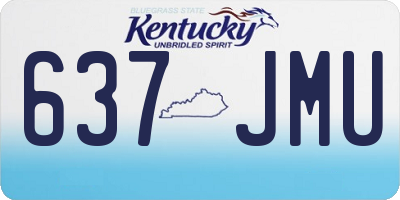 KY license plate 637JMU