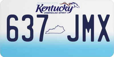 KY license plate 637JMX