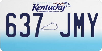 KY license plate 637JMY