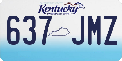 KY license plate 637JMZ