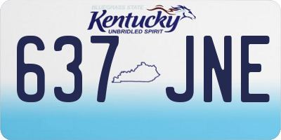 KY license plate 637JNE