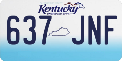 KY license plate 637JNF