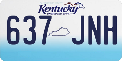 KY license plate 637JNH
