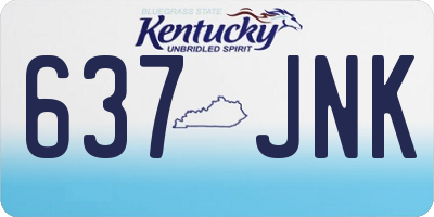KY license plate 637JNK