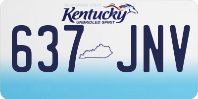 KY license plate 637JNV