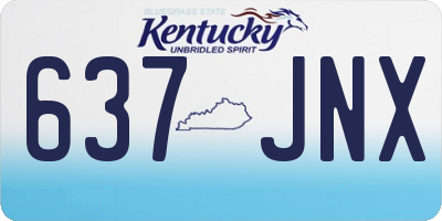 KY license plate 637JNX