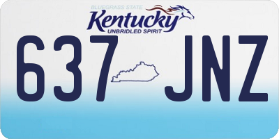 KY license plate 637JNZ