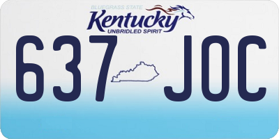 KY license plate 637JOC