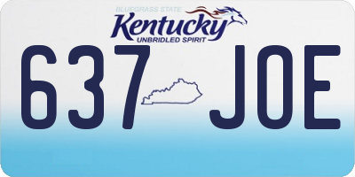 KY license plate 637JOE