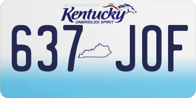 KY license plate 637JOF