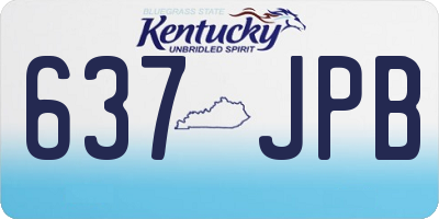 KY license plate 637JPB
