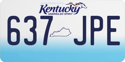 KY license plate 637JPE