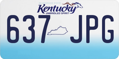 KY license plate 637JPG