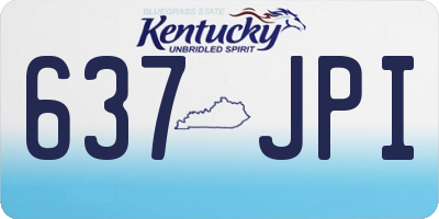 KY license plate 637JPI