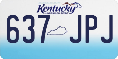 KY license plate 637JPJ