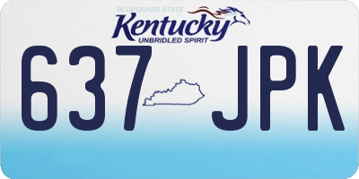 KY license plate 637JPK