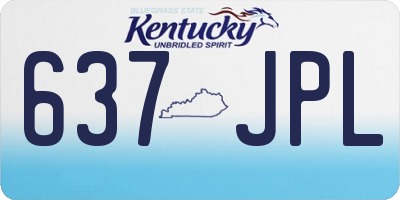 KY license plate 637JPL