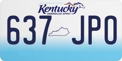 KY license plate 637JPO