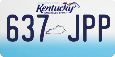 KY license plate 637JPP