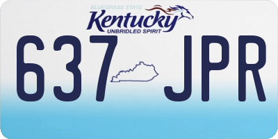 KY license plate 637JPR