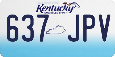 KY license plate 637JPV