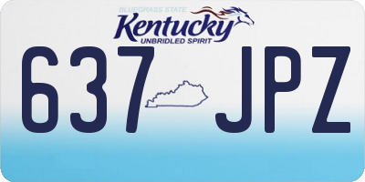 KY license plate 637JPZ
