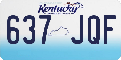KY license plate 637JQF