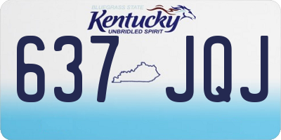 KY license plate 637JQJ