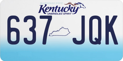 KY license plate 637JQK