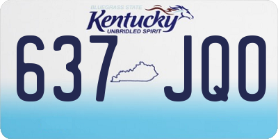 KY license plate 637JQO