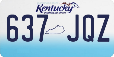 KY license plate 637JQZ