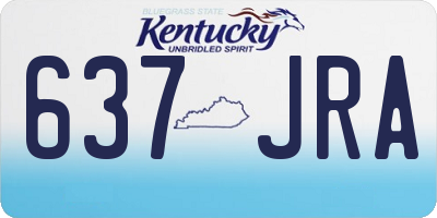 KY license plate 637JRA