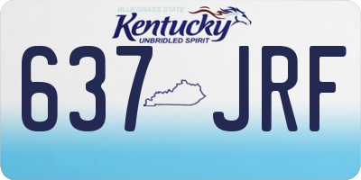 KY license plate 637JRF