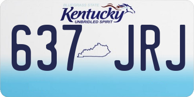 KY license plate 637JRJ