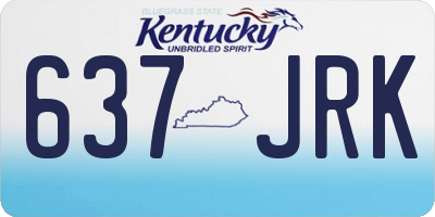 KY license plate 637JRK
