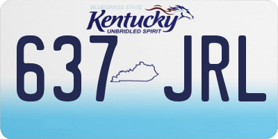 KY license plate 637JRL