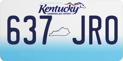 KY license plate 637JRO