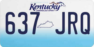 KY license plate 637JRQ