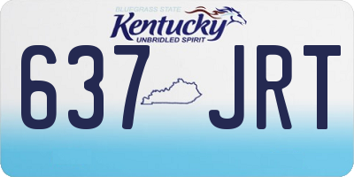 KY license plate 637JRT