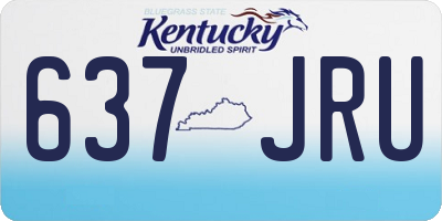 KY license plate 637JRU
