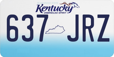 KY license plate 637JRZ